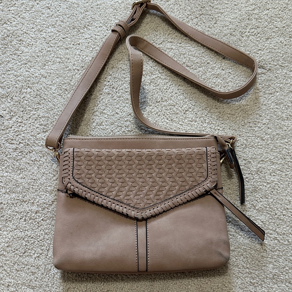 Elegant Dessert Tan Crossbody Bag